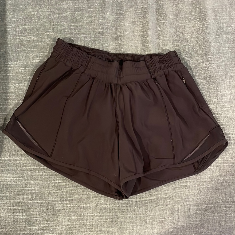 Lululemon running shorts in black. Size 6.